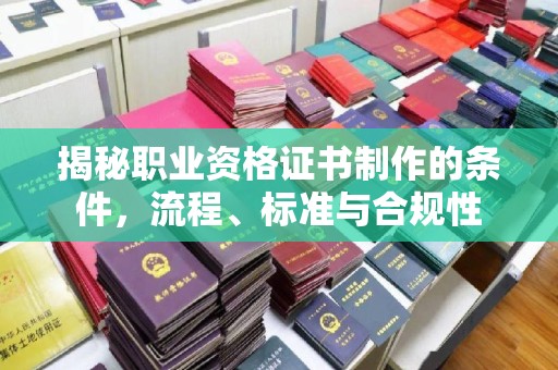 丹凤揭秘职业资格证书制作的条件，流程、标准与合规性